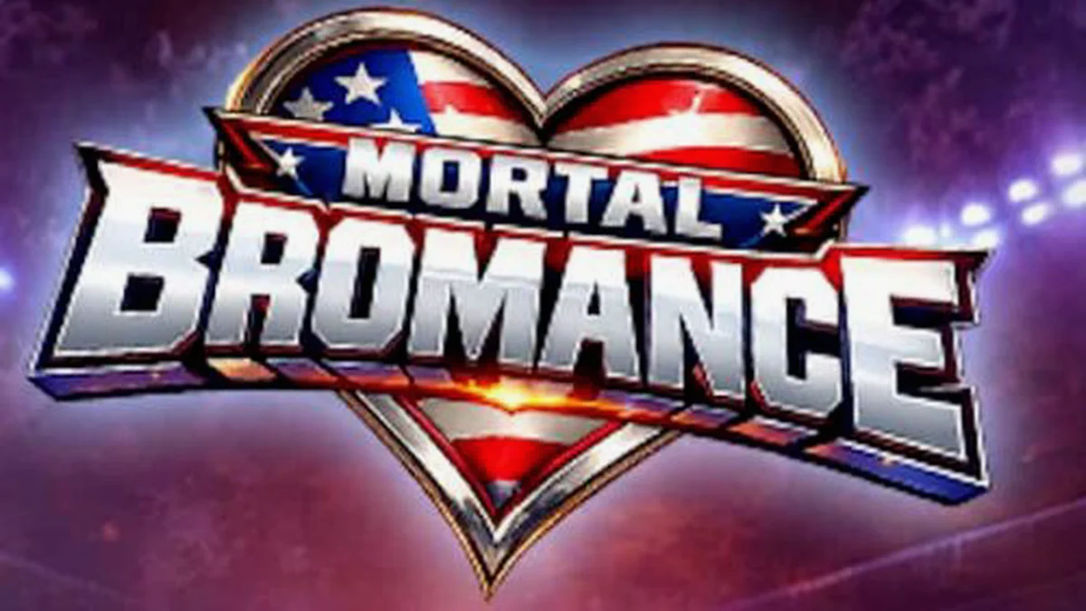 Tampilan visual karakter dan grid permainan slot Mortal Bromance
